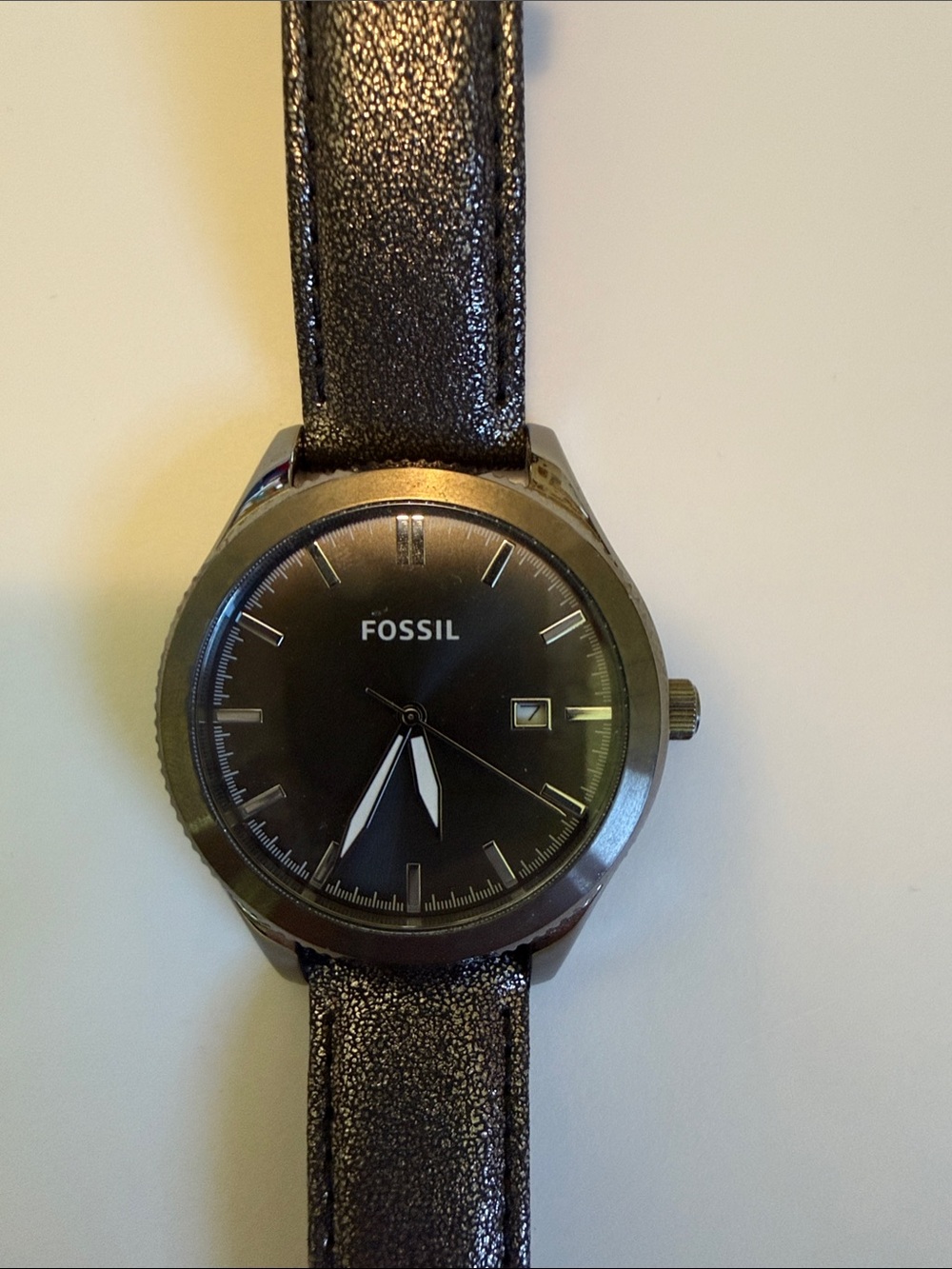 Fossil Black Dial with Black Shimmer Strap Watch